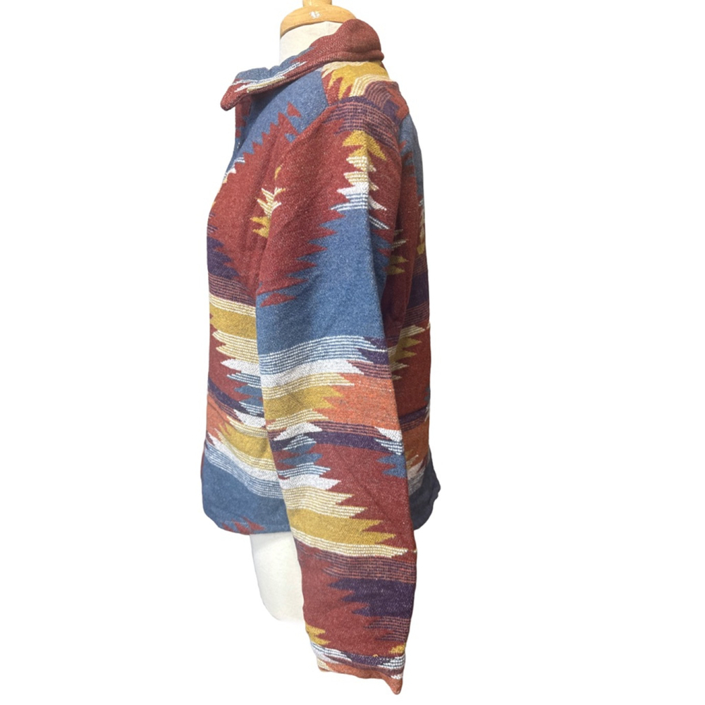 Aztec Pattern Lightweight Button Shirt Jacket Xl - image 2